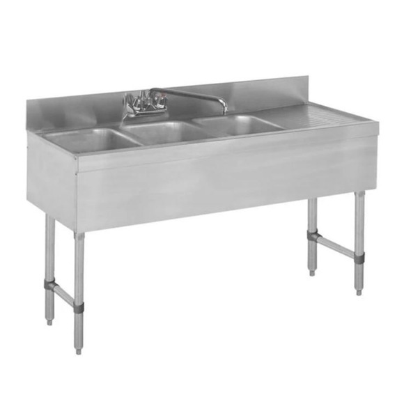 Advance Tabco Other - Advance Tabco SLB-43L 3 Compartment Underbar Sink w/ Right Drainboard 48" W